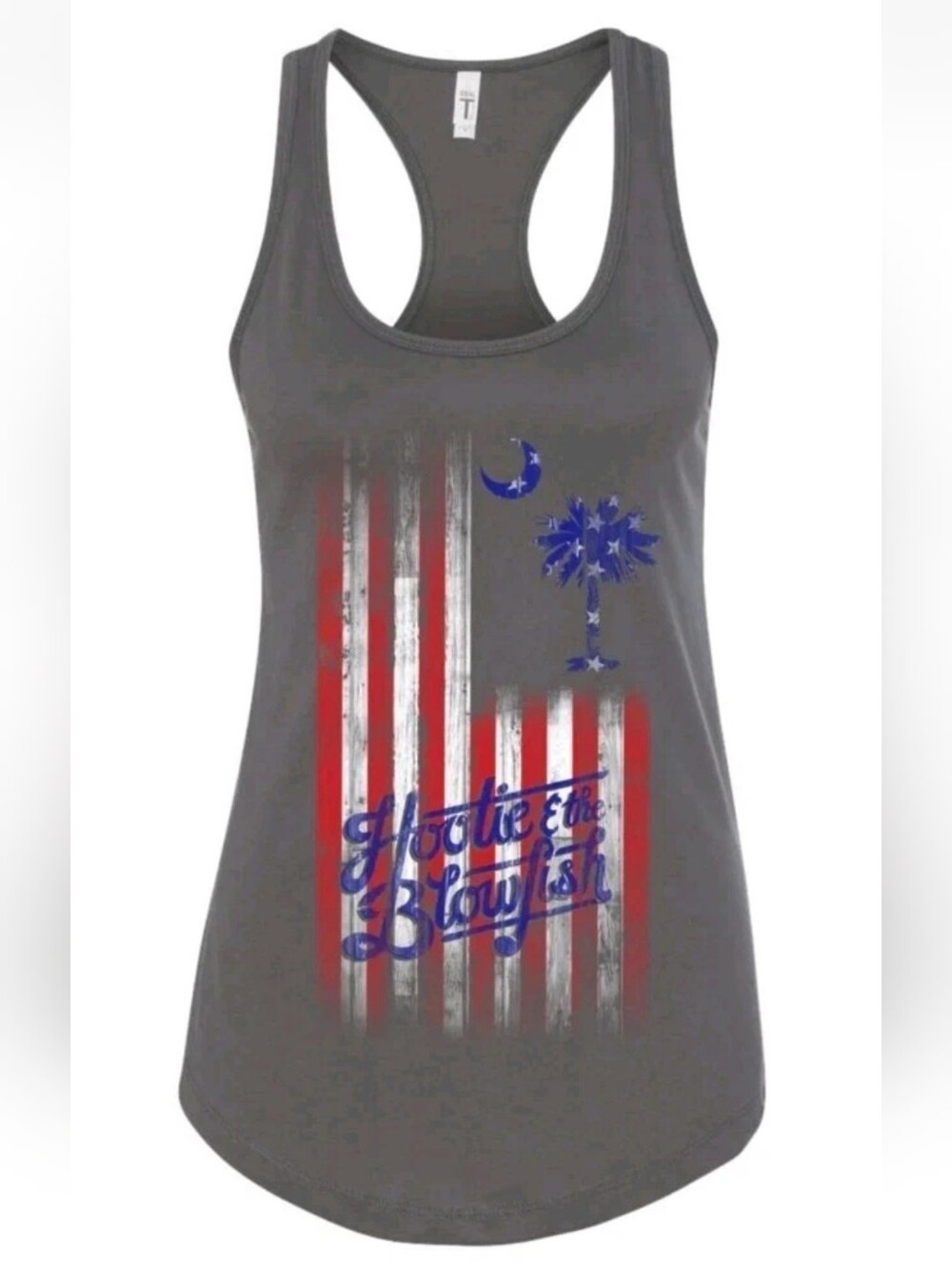 NEW Vintage Hootie & The Blowfish Racerback Tank Top American Flag Band Tee S